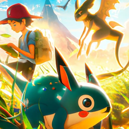 Pokemon in Studio Ghibli Anime Style