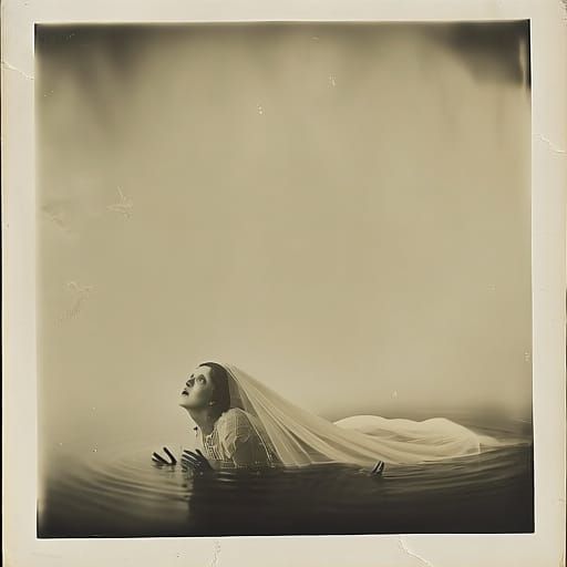 Creepy Vintage Photograph of La Llorona Levitation