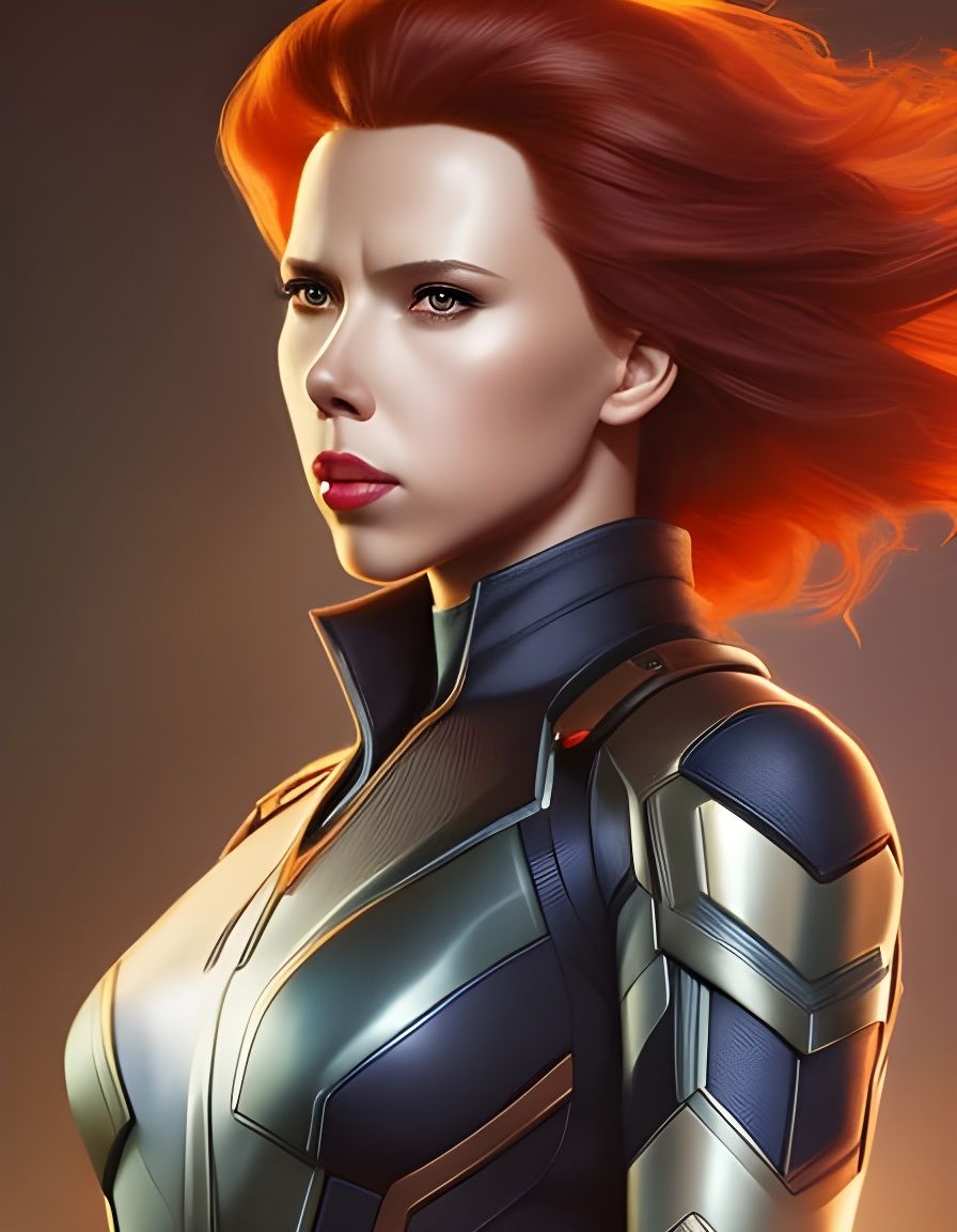 Detailed Portrait of a Woman in Comic Book Style