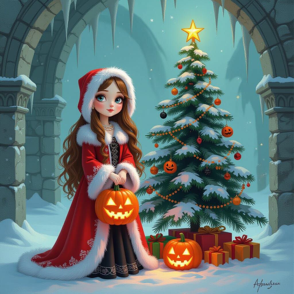 Snegurochka's Cryptmas: Ghostly Tree & Halloween Glow