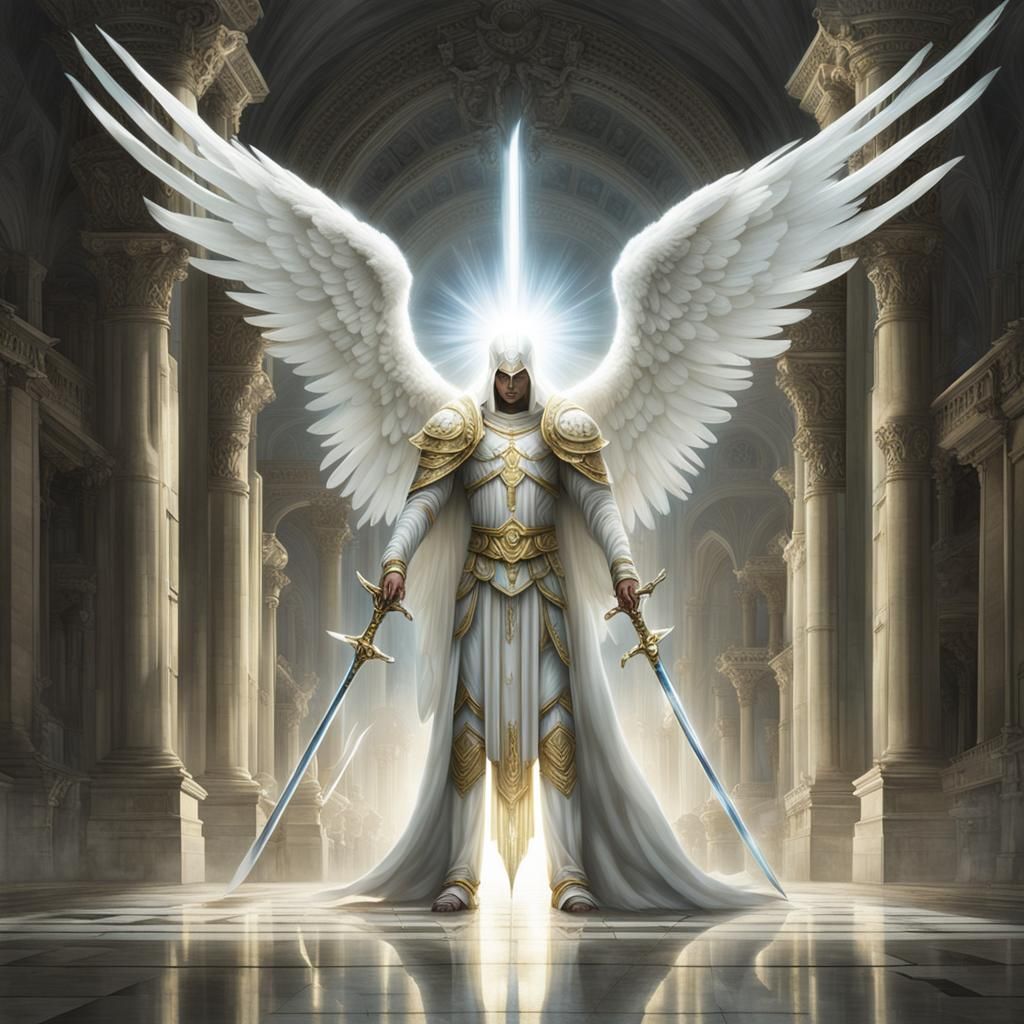 Seraphim Angel in Heaven with White Palace