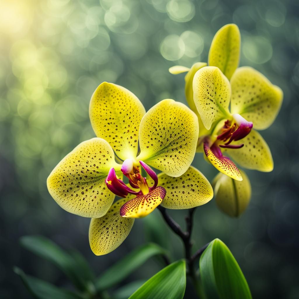 Amazon Rainforest Orchids in Sharp Focus