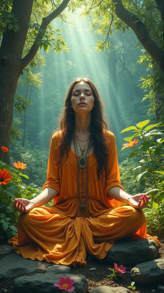 Mystical Meditation in Lush Bohemian Landscape