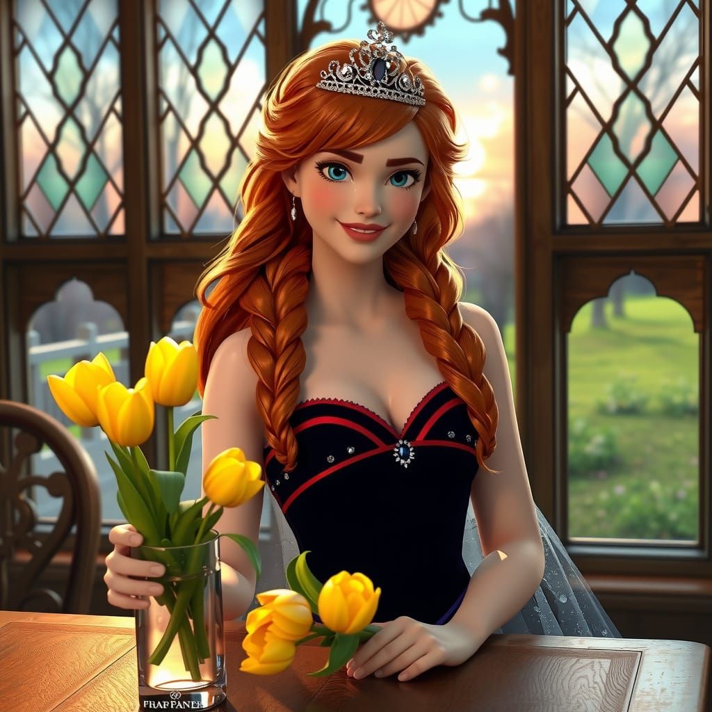 Princess Anna in Whimsical Spring Splendor