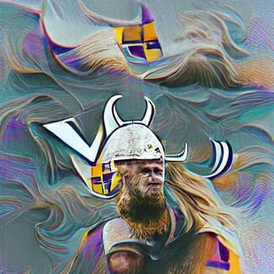 Viking Warrior on Mountain Overlooking Fjord