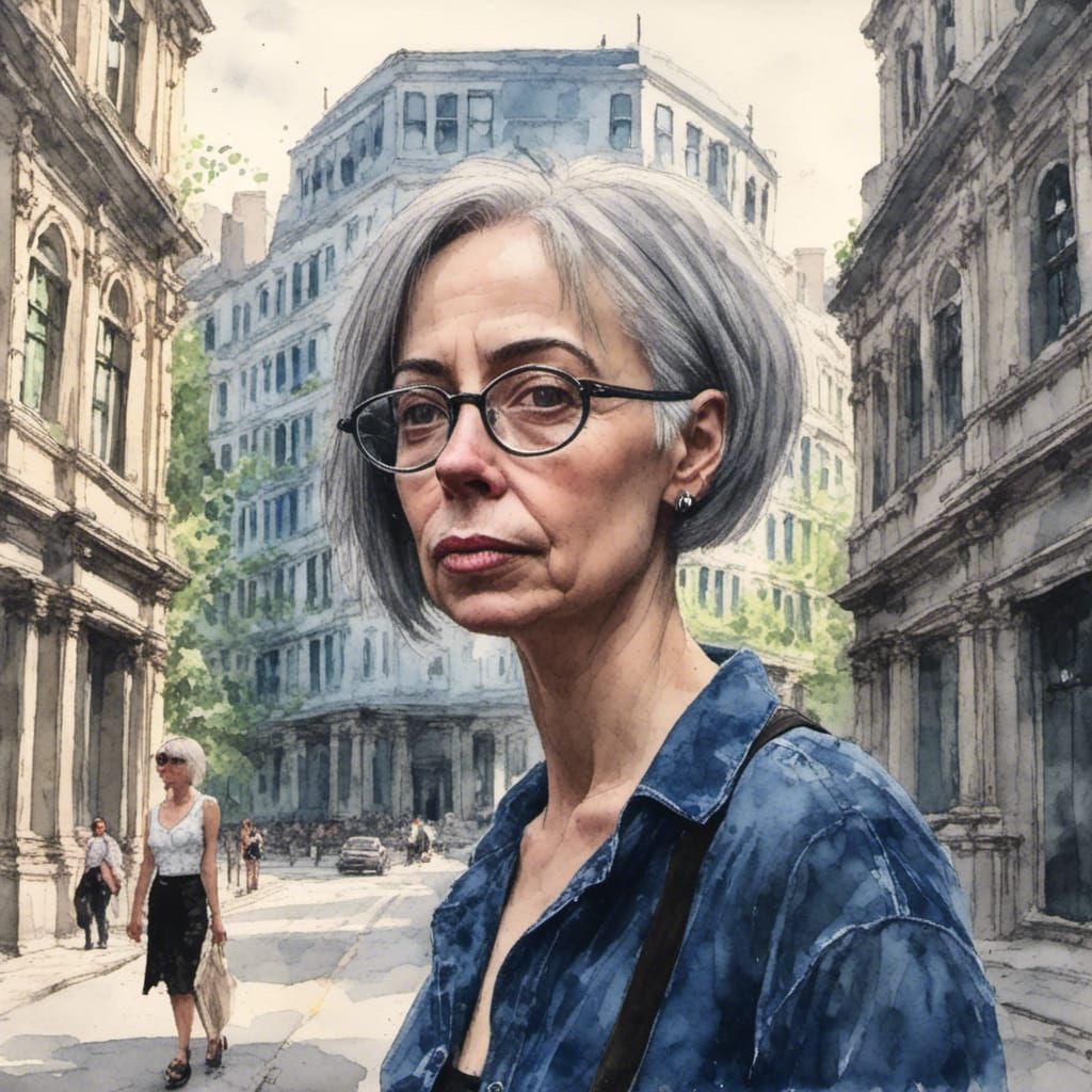 Trans Woman Gives Tour in Oil Painting Style