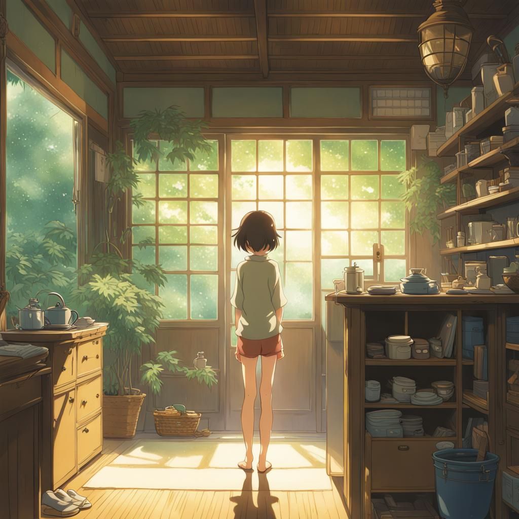 Anime Girl in Studio Ghibli Style