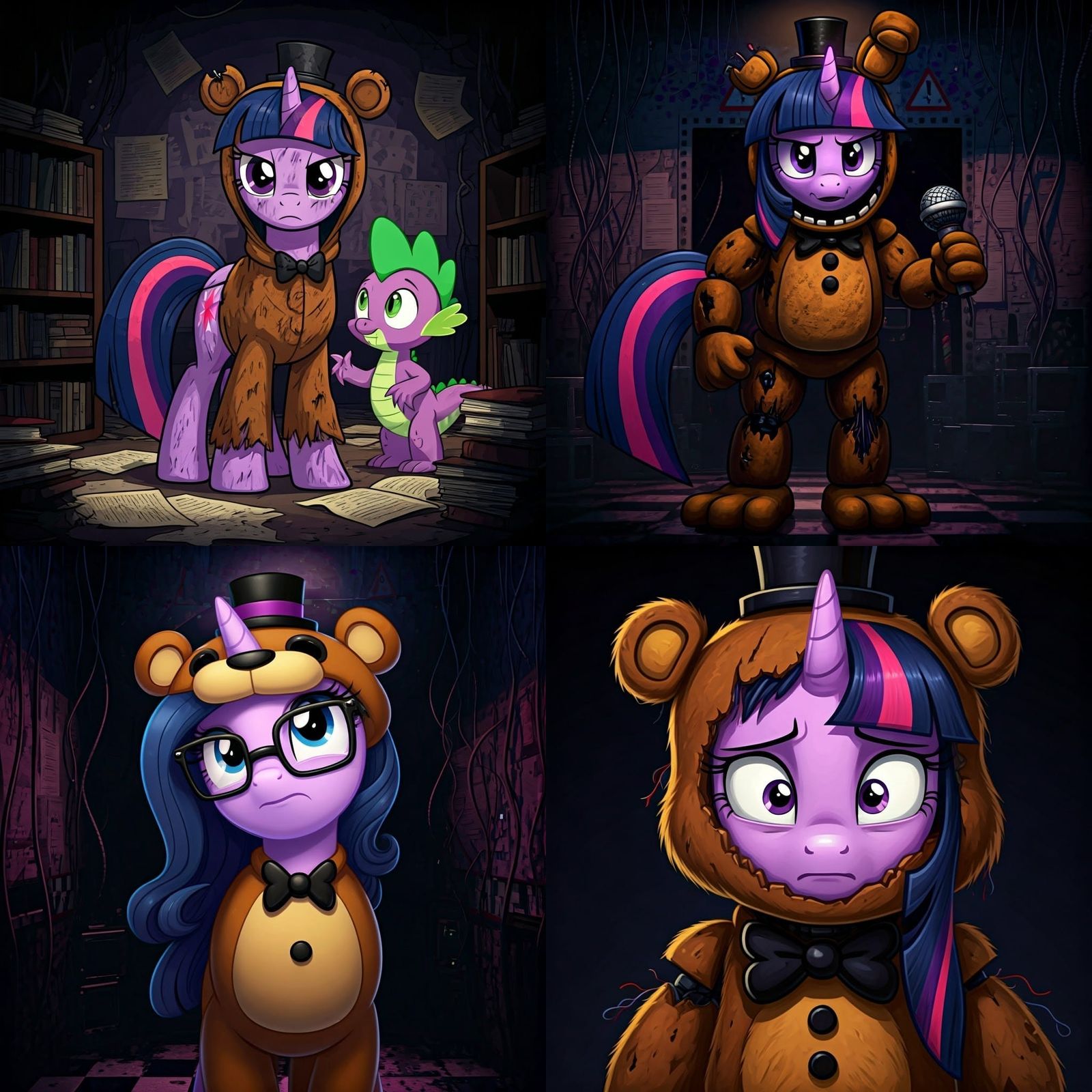 Twilight Sparkle Trapped in Freddy Fazbear Costume