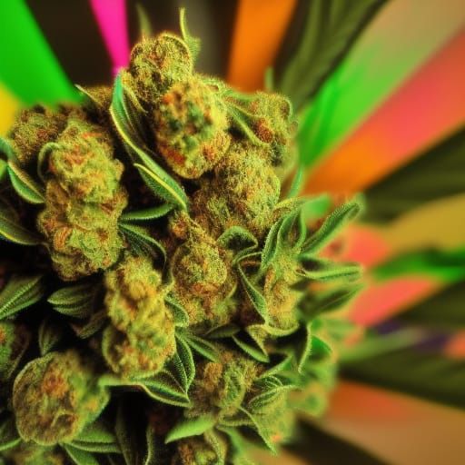 Vibrant Cannabis Image with Intricate Details