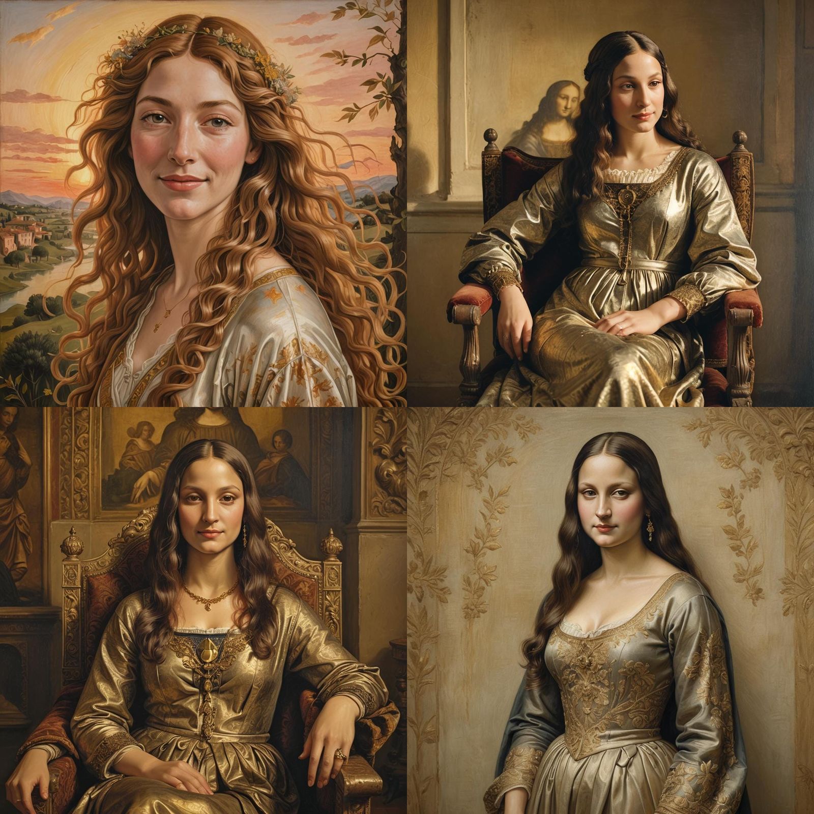 Mona Lisa in Botticelli Style