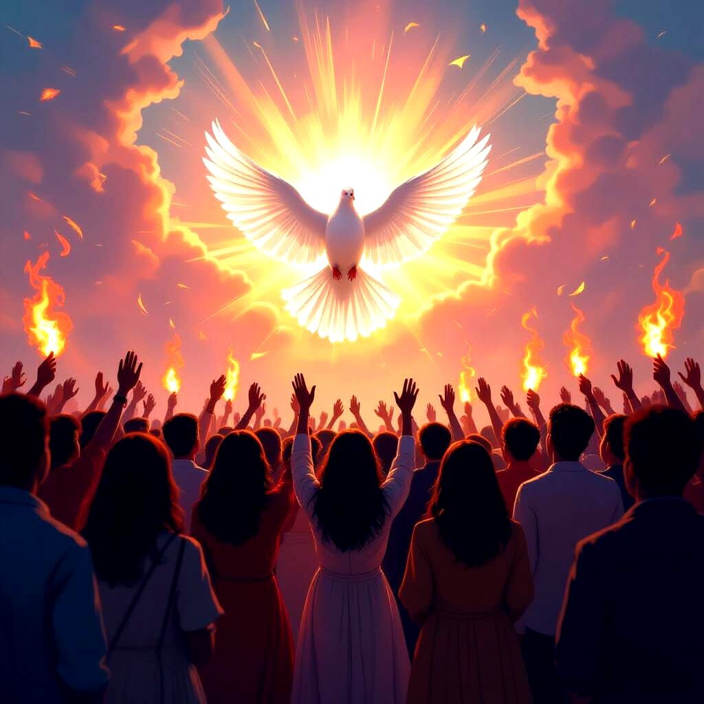 Revival with the outpouring of Holy Spirit in tongues of fire