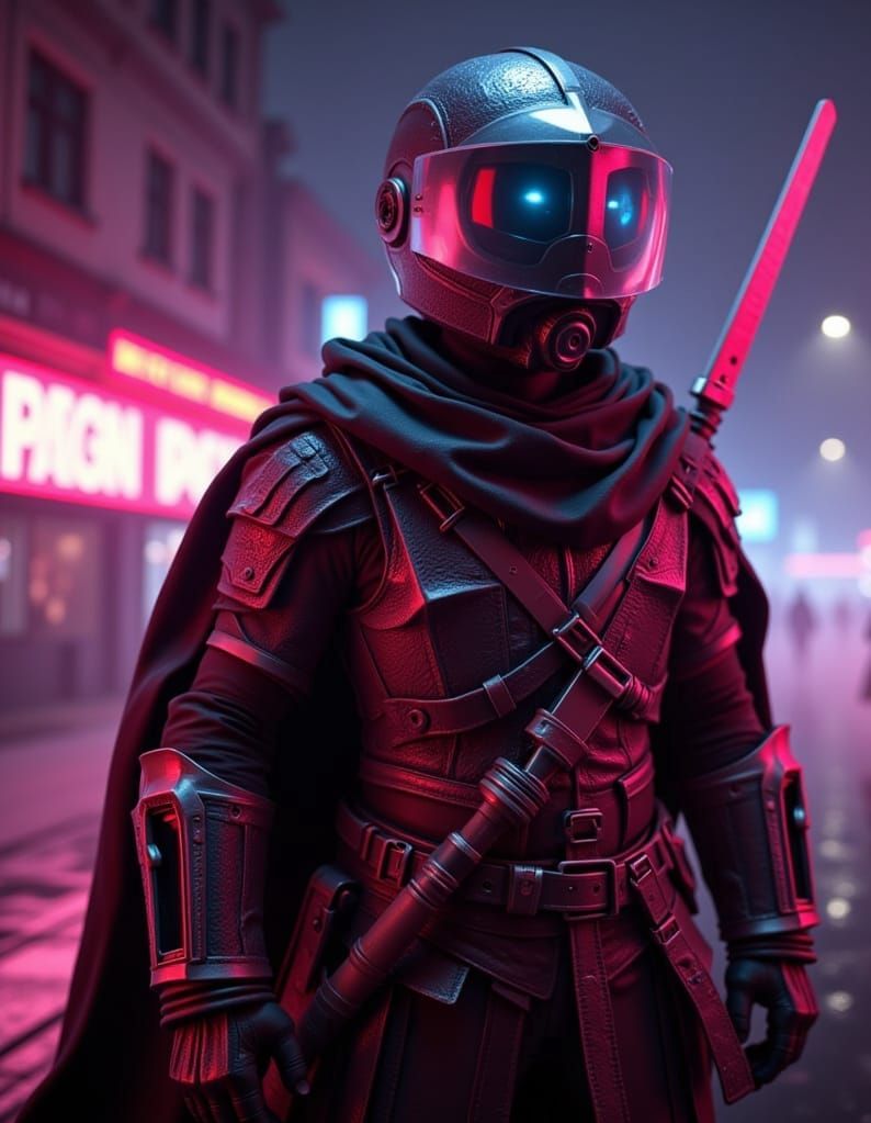 Retrofuturistic Medieval Warrior