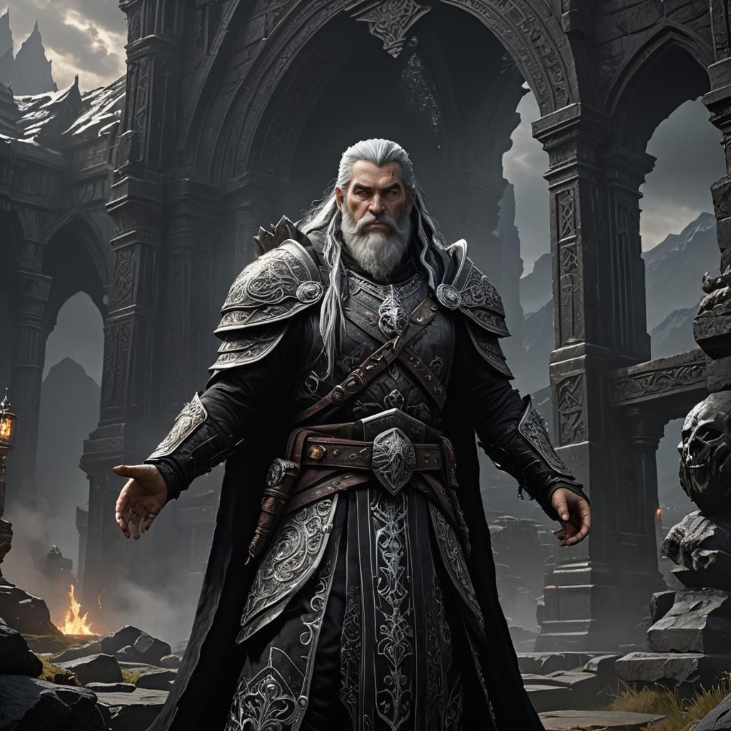 Epic Dwarven Necromancer Concept Art in Unreal Engine
