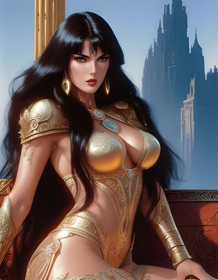 Dejah Thoris, Martian Princess in Art Deco Style