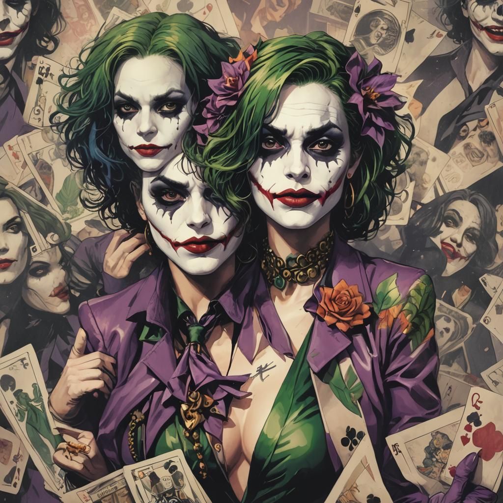 Exotic Lady Joker Digital Artwork