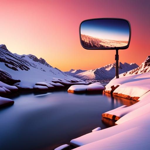 Photorealistic Snow Mirror with Dynamic Lighting