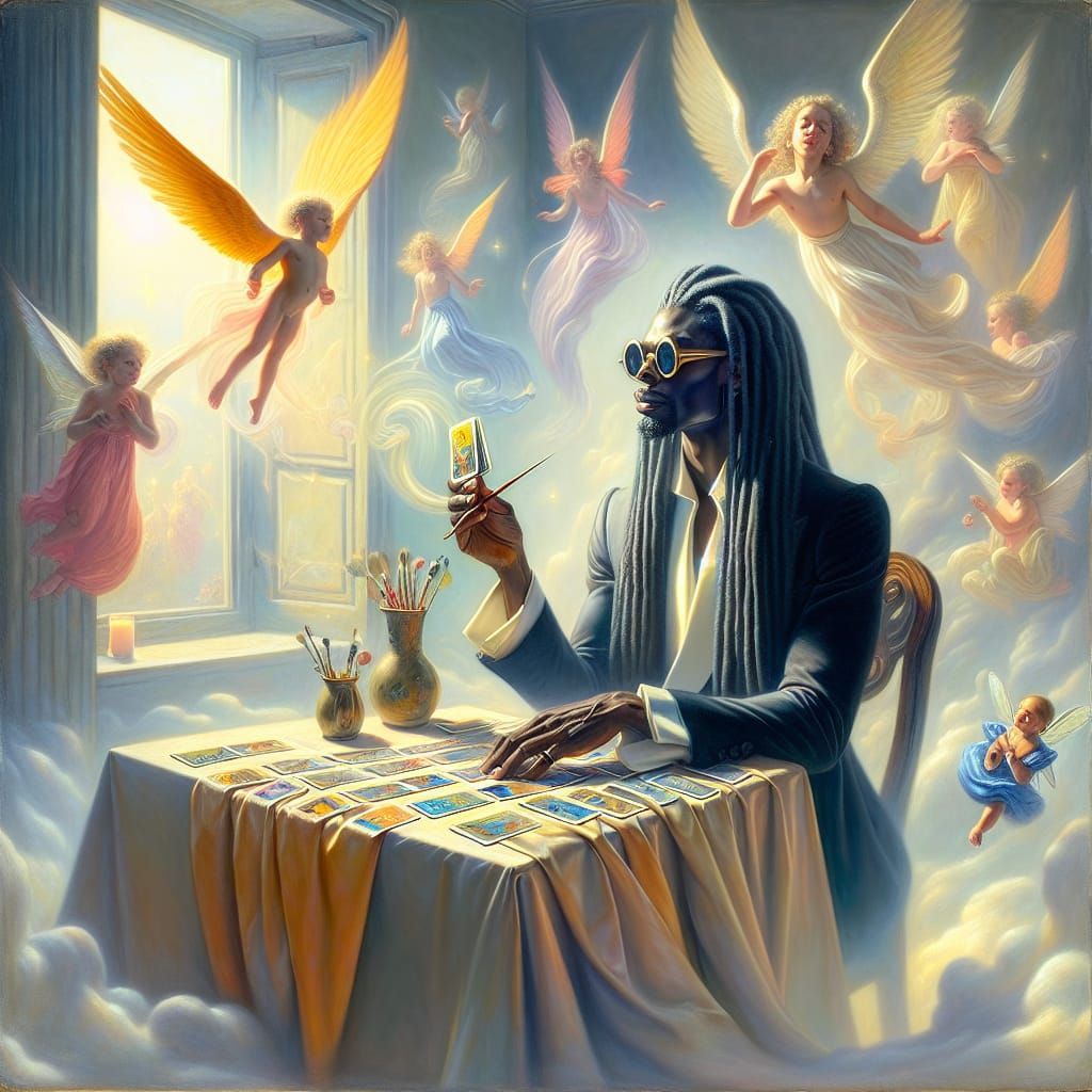 Mystical Snoop Dogg Tarot Reading: Surreal Portrait