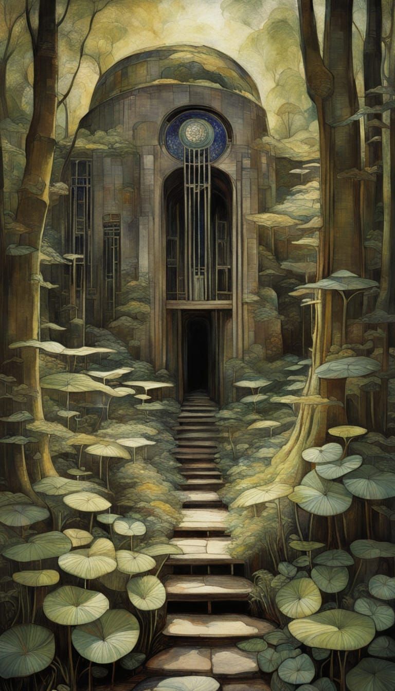 Artistic Landscape in the Spirit of Scottish Arts and Crafts...