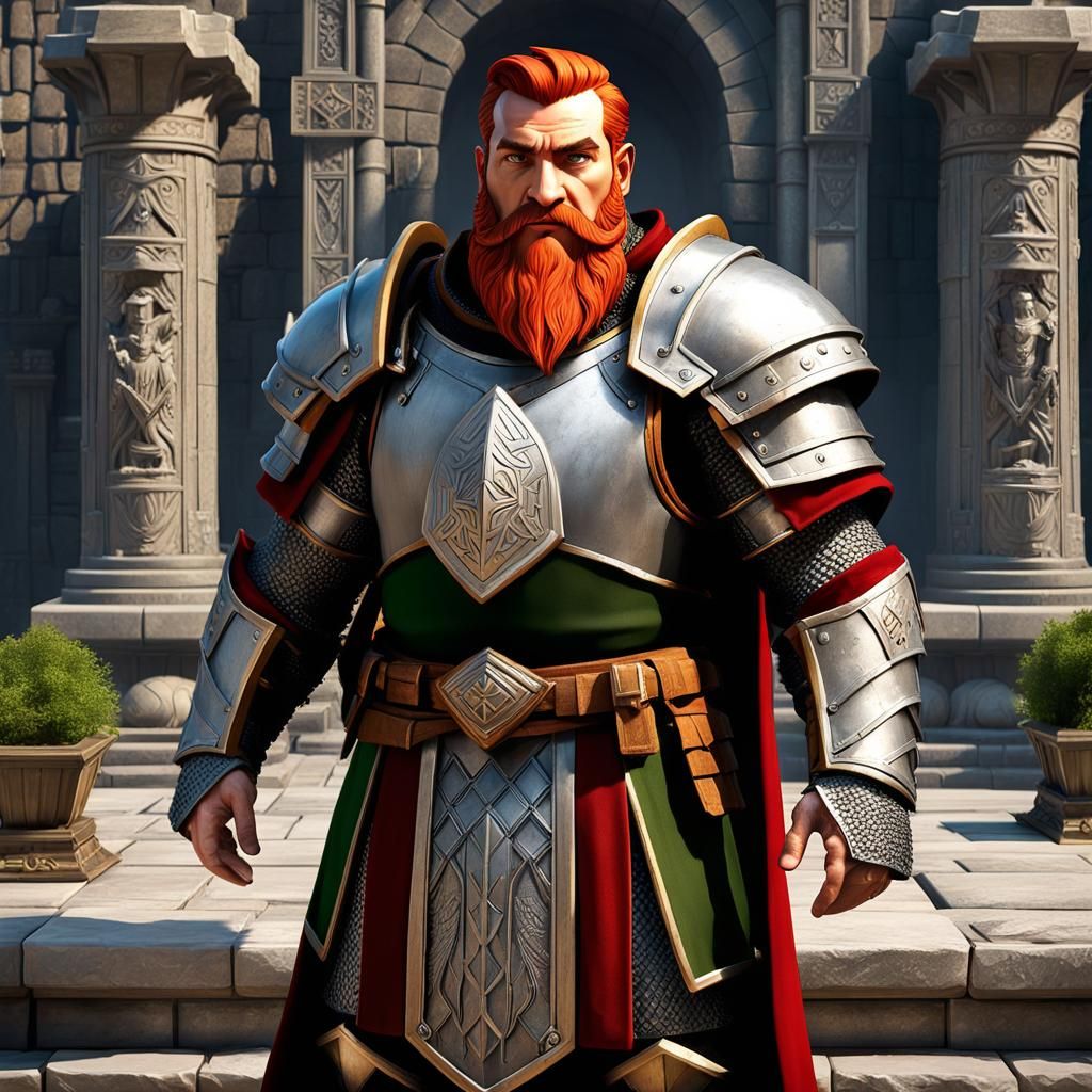 Dwarven Cleric in Detailed Dark Fantasy Style