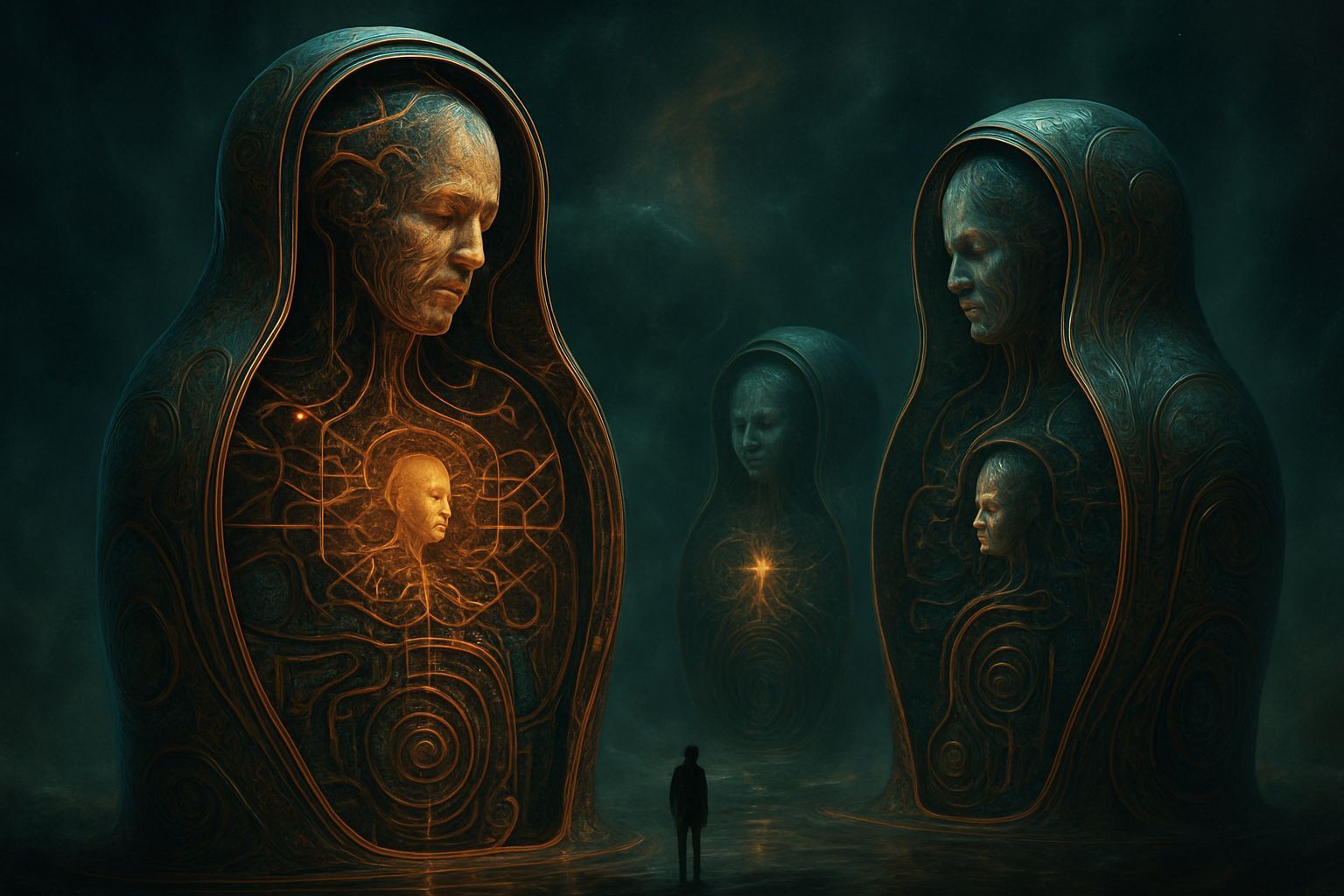 Giant Cutaway Cyber Matryoshkas