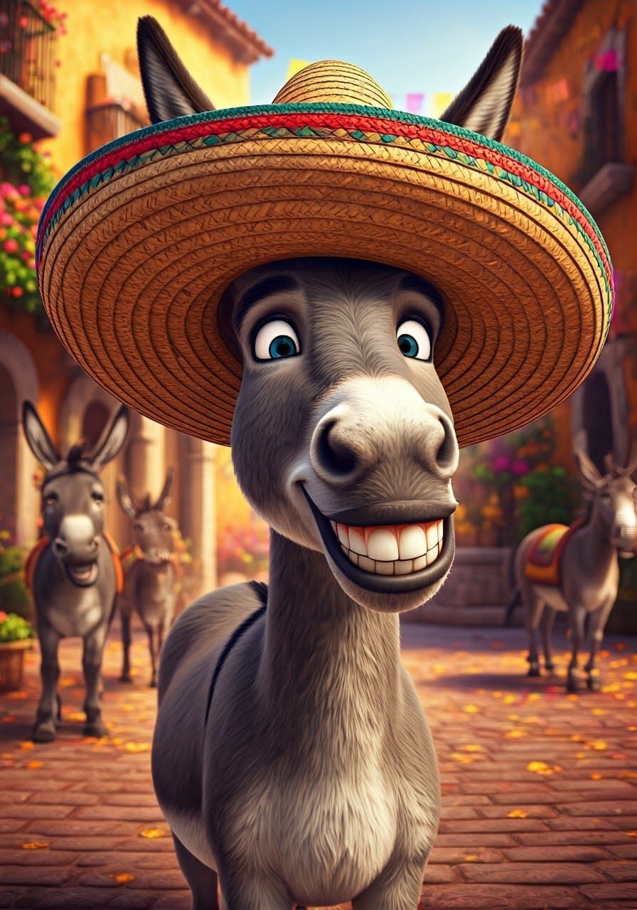 Some Burro in a Sombrero