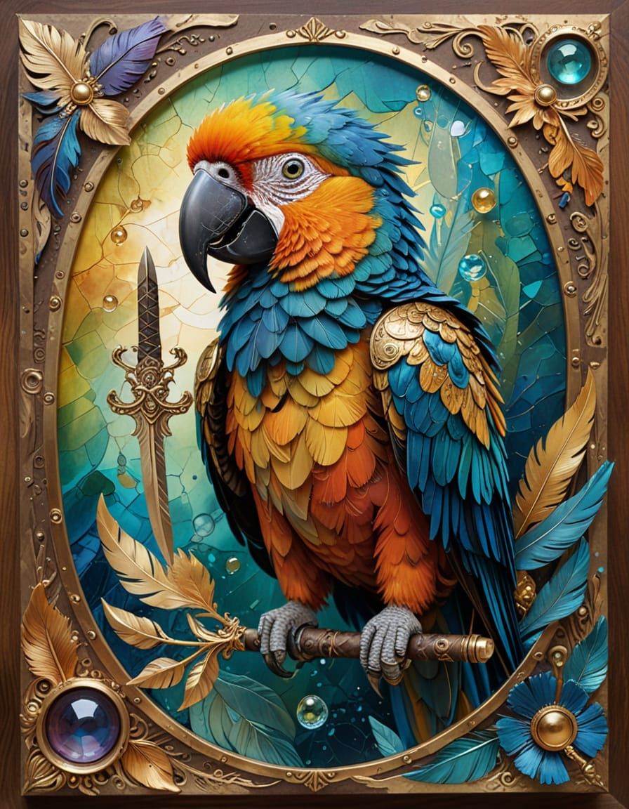 Xena Warrior Princess as Pirate in Surreal Landscape