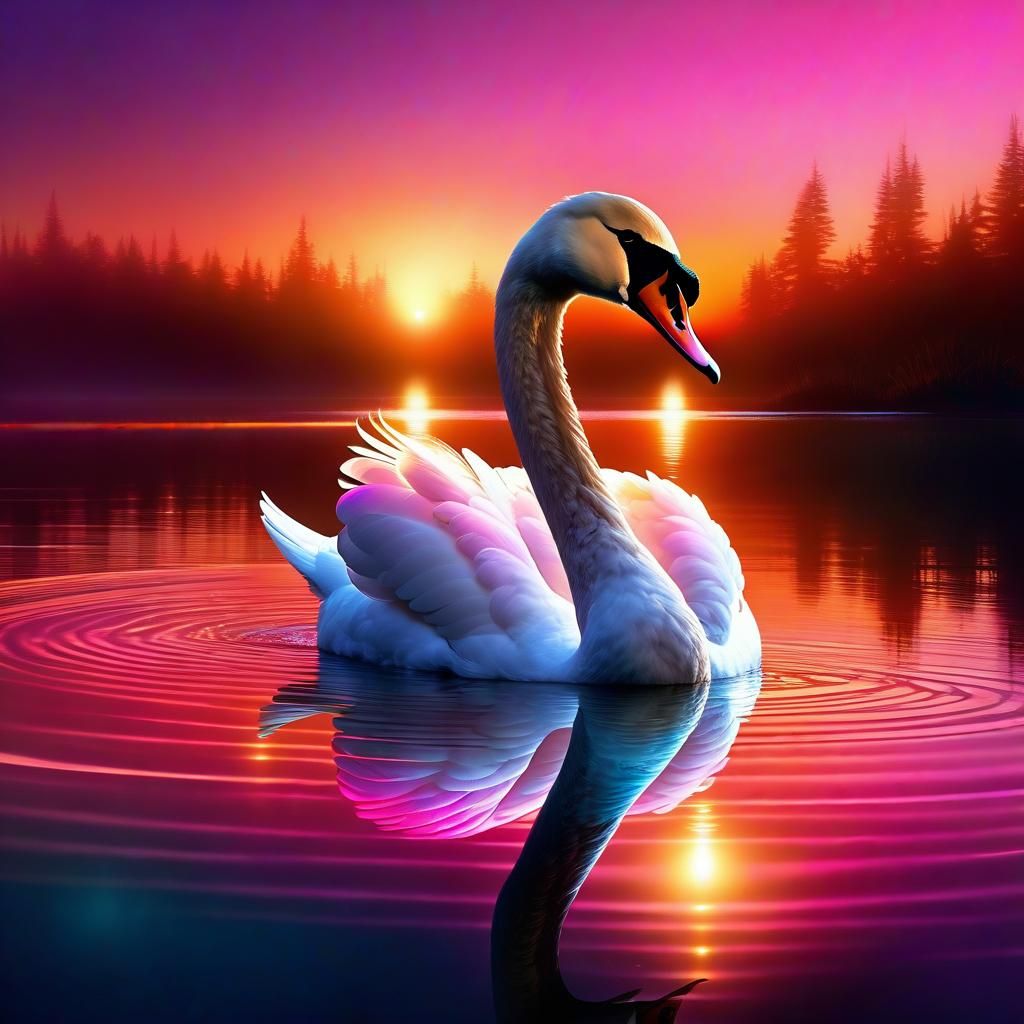 Swan Sunset