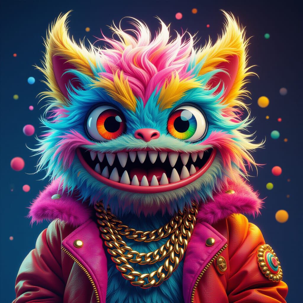 Hyperdetailed Fluffy Monster Portrait in Dramatic Lighting