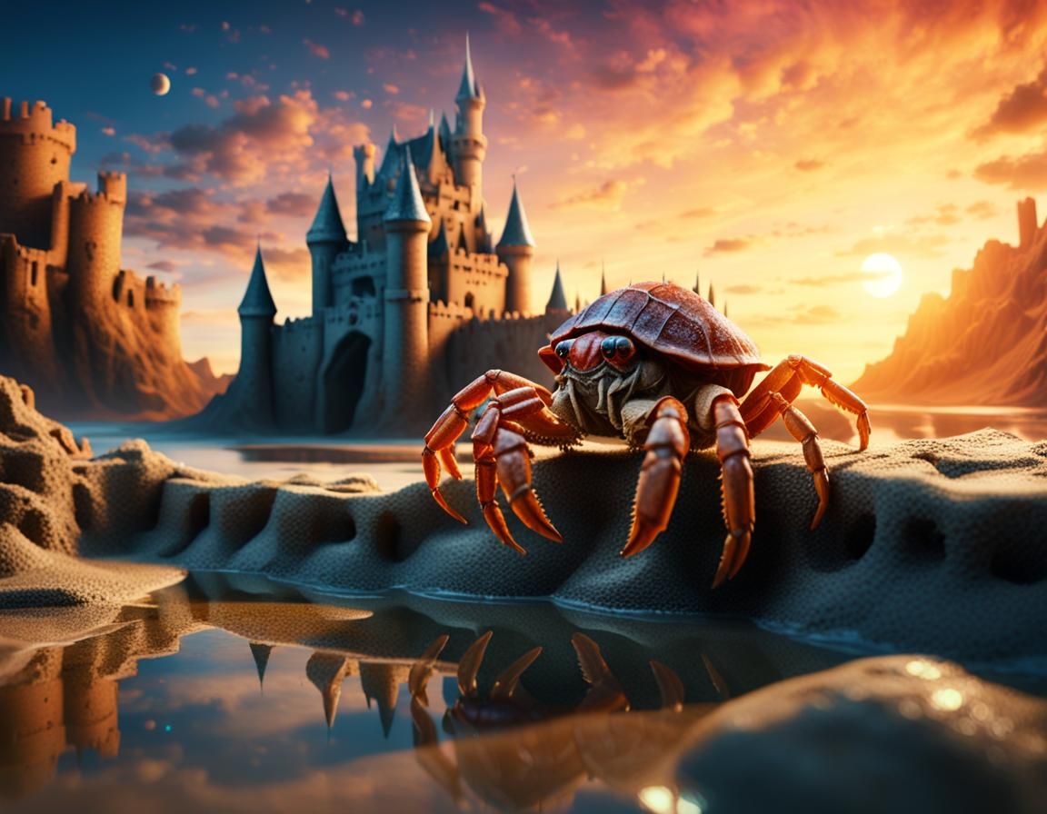 Glowing Sandcastle: Fantasy Concept Art in 8K
