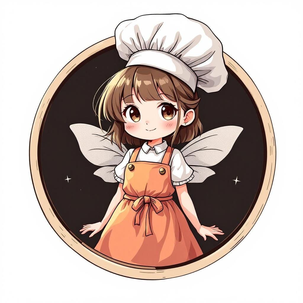 Cute Cooking Fairy in Vibrant Anime Style