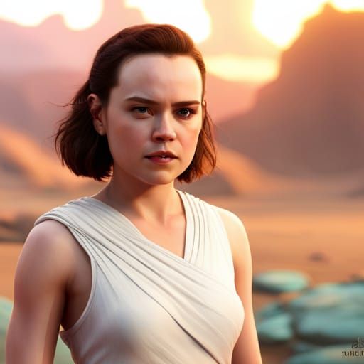 Daisy Ridley as Pixar 3D Digital Art