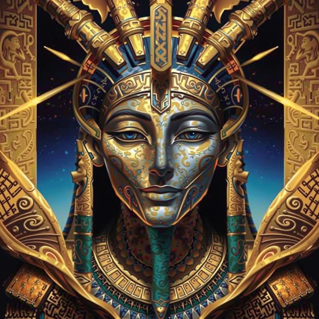 Eternal Golden Landscape Echoes with Light