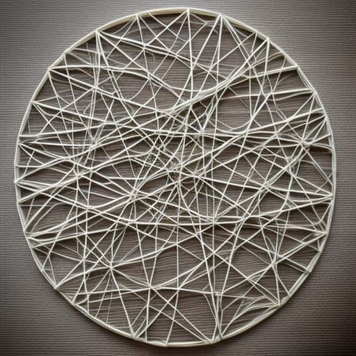 Vibrant Geometric String Art Design