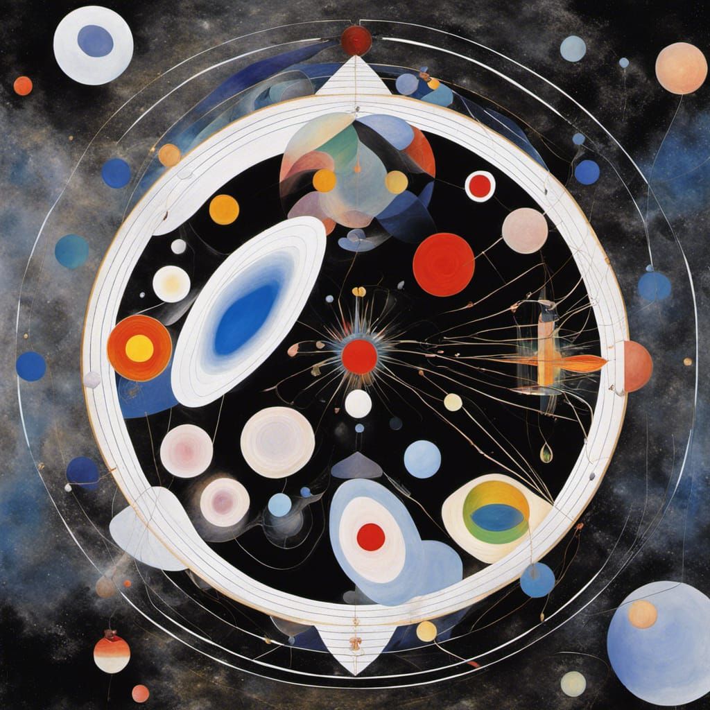 Abstract Art Inspired by Hilma af Klint and Joan Miro