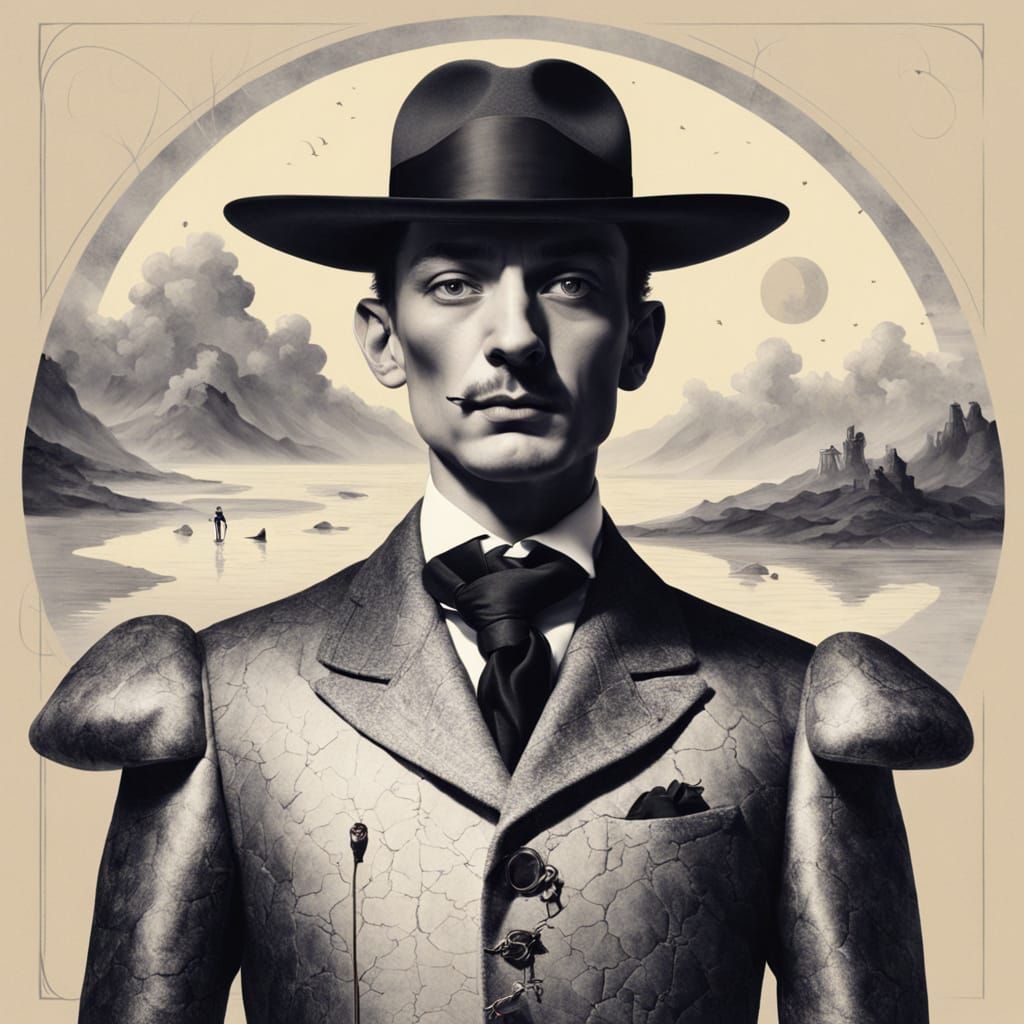 Gay Mystic Portrait in Surrealist Style