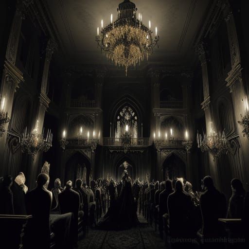 Ethereal Gothic Horror Creatures Feast in Haunted Victorian ...