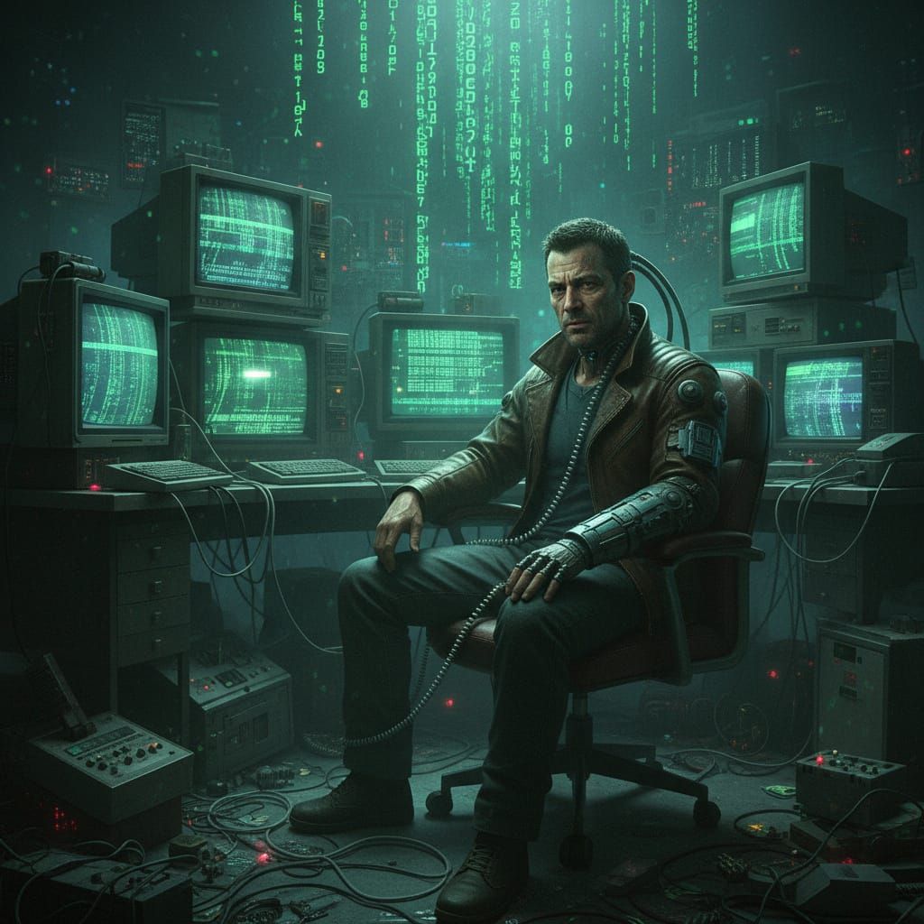 Takeshi Kovacs in Cyberspace with Matrix CRTs