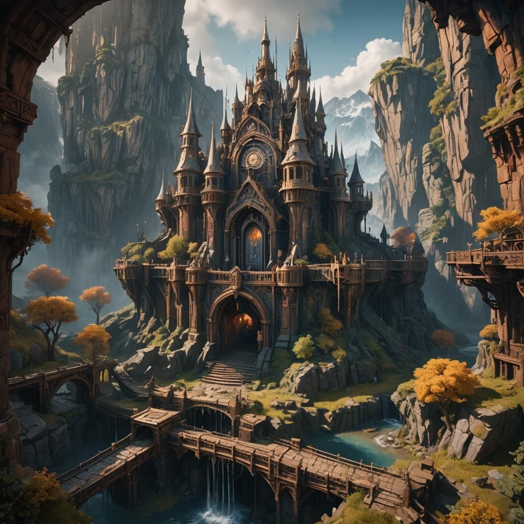 Detailed Matte Painting of an Iron Object