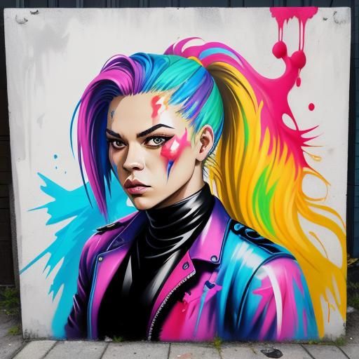 Lesbians in Latex: Graffiti Art Style