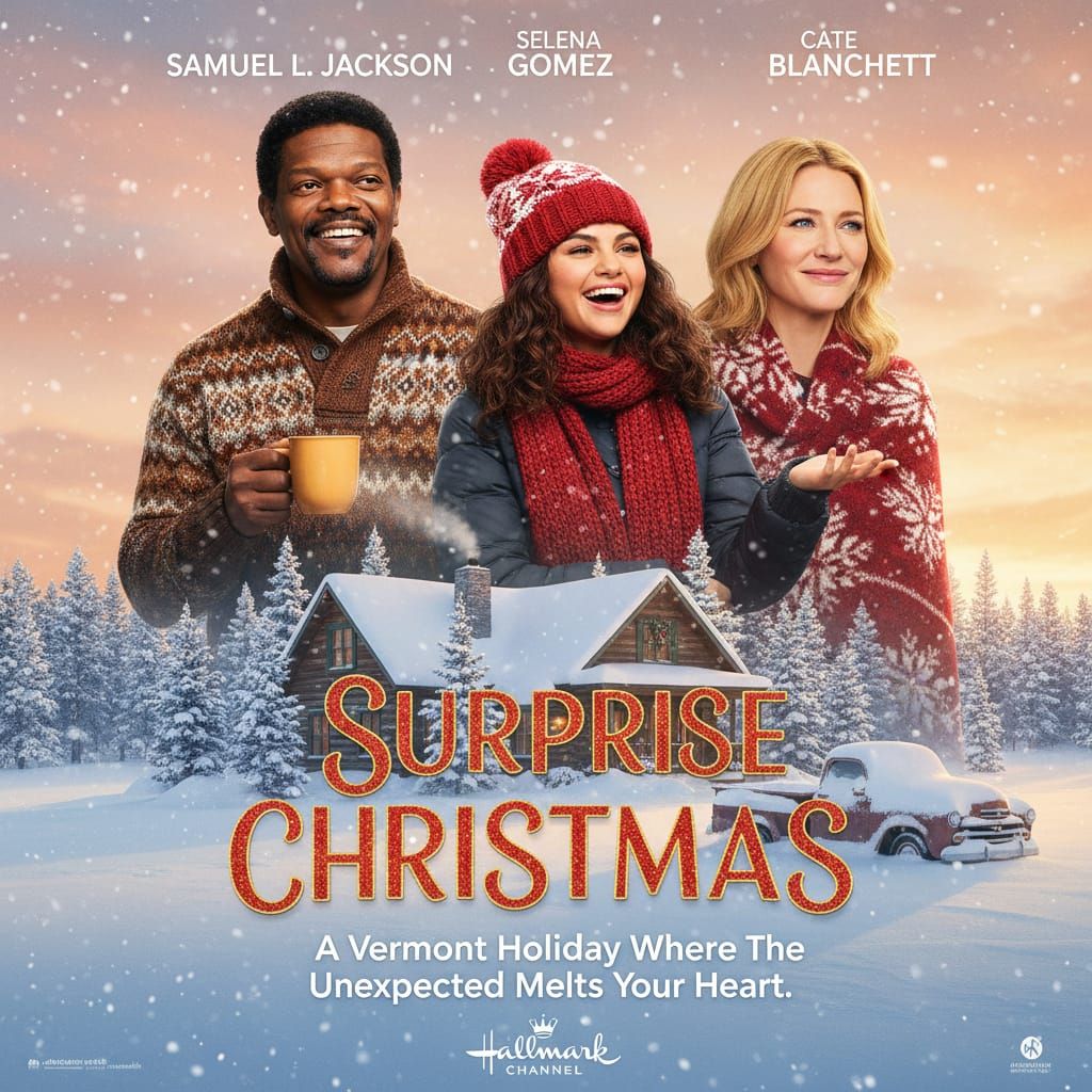 Hallmark Style Christmas Movie Poster: Surprise Snowstorm in...