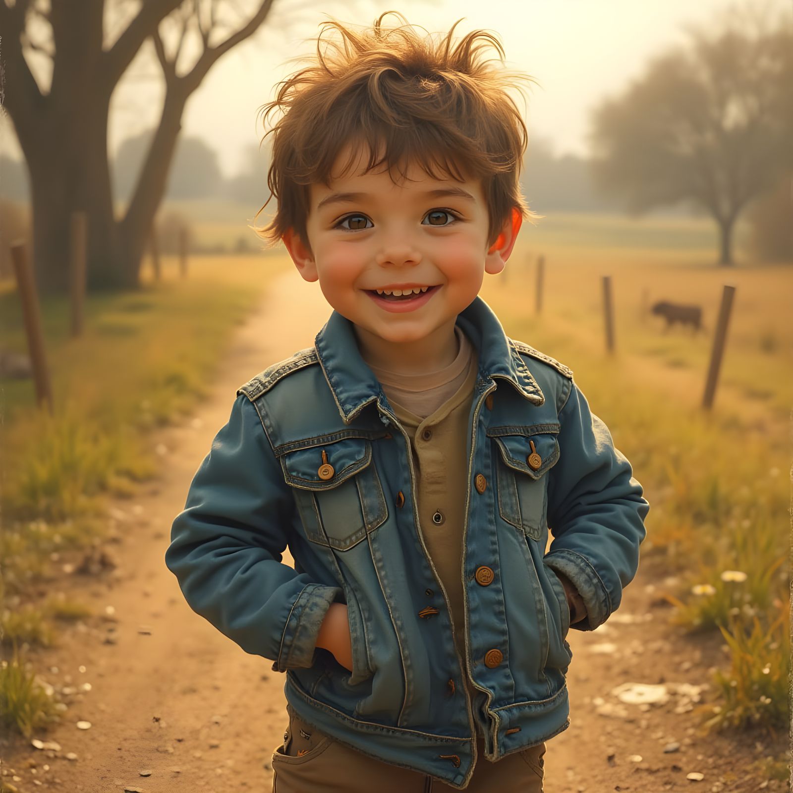 Portrait of a Gentle Young Man in a Simple Setting