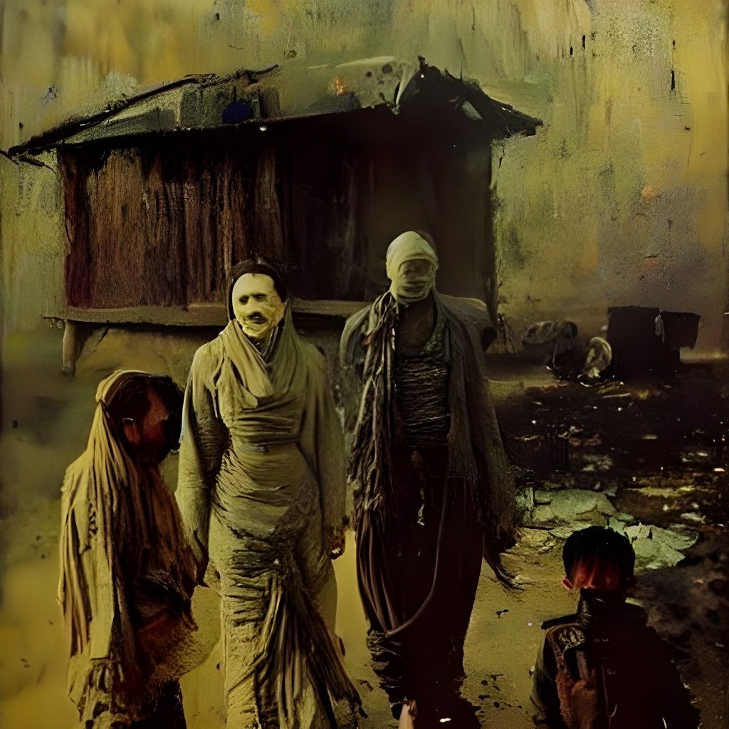 Sci-Fi Horror Nomads: Impressionistic Painting