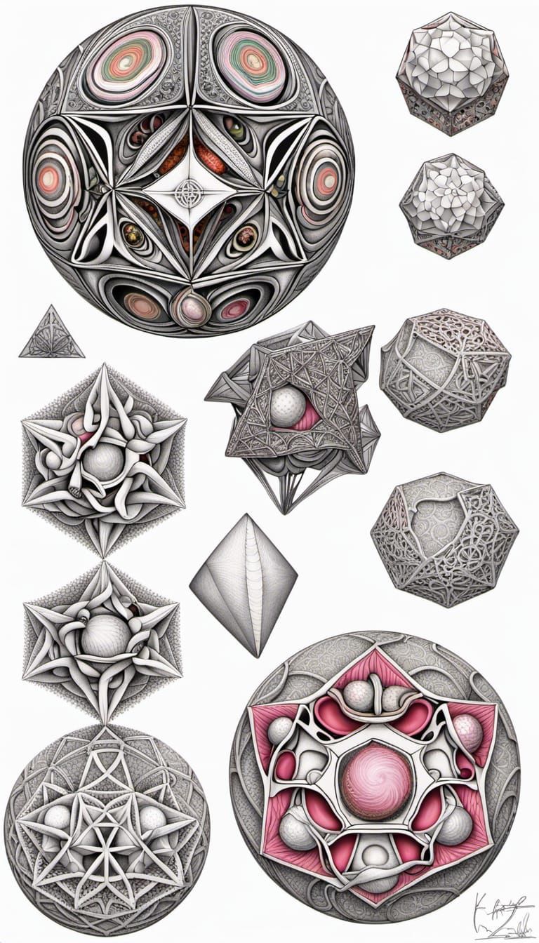 Quantum Zentangle: Fractal Geometry with Rune Etchings