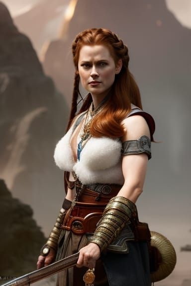 Hyperrealistic Portrait of Braided Woman in 8k