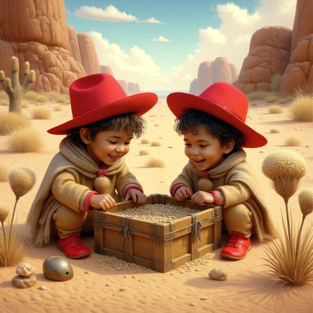 Boys Build Secret Treasure in Desert Town