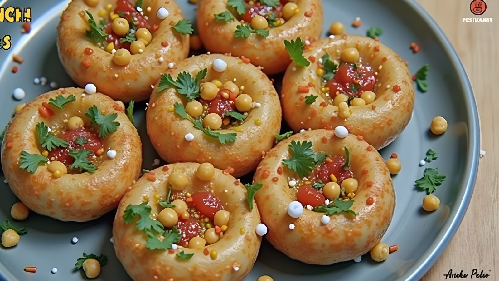 Vibrant Pani Puri Street Food Poster