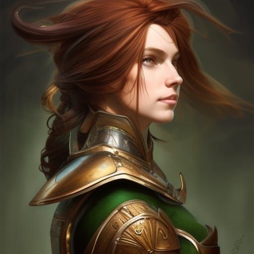 Elf Cleric Portrait in Detailed Digital Art Style