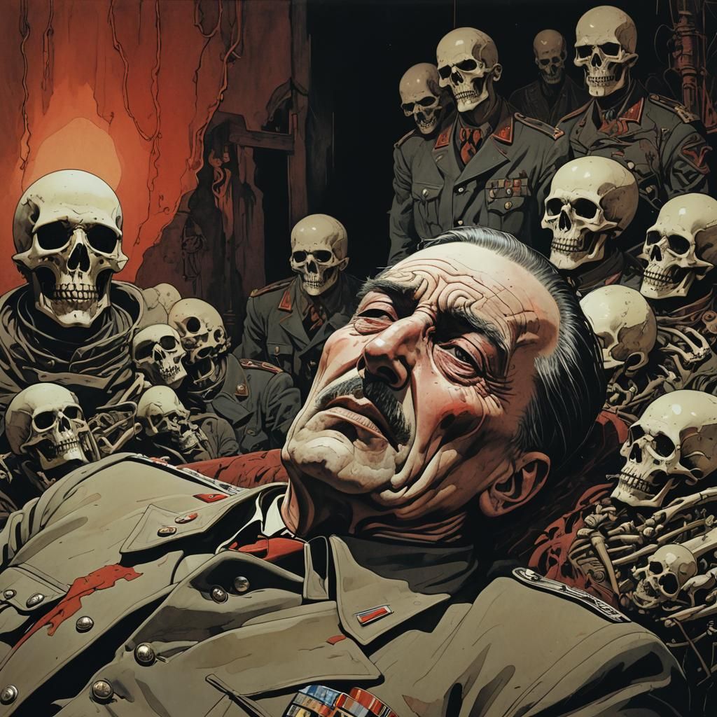 Nightmare Vision in French Comic Book Art Style