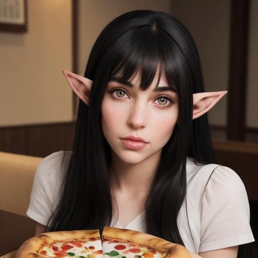 Hyperrealistic Portrait of a Night Elf Woman