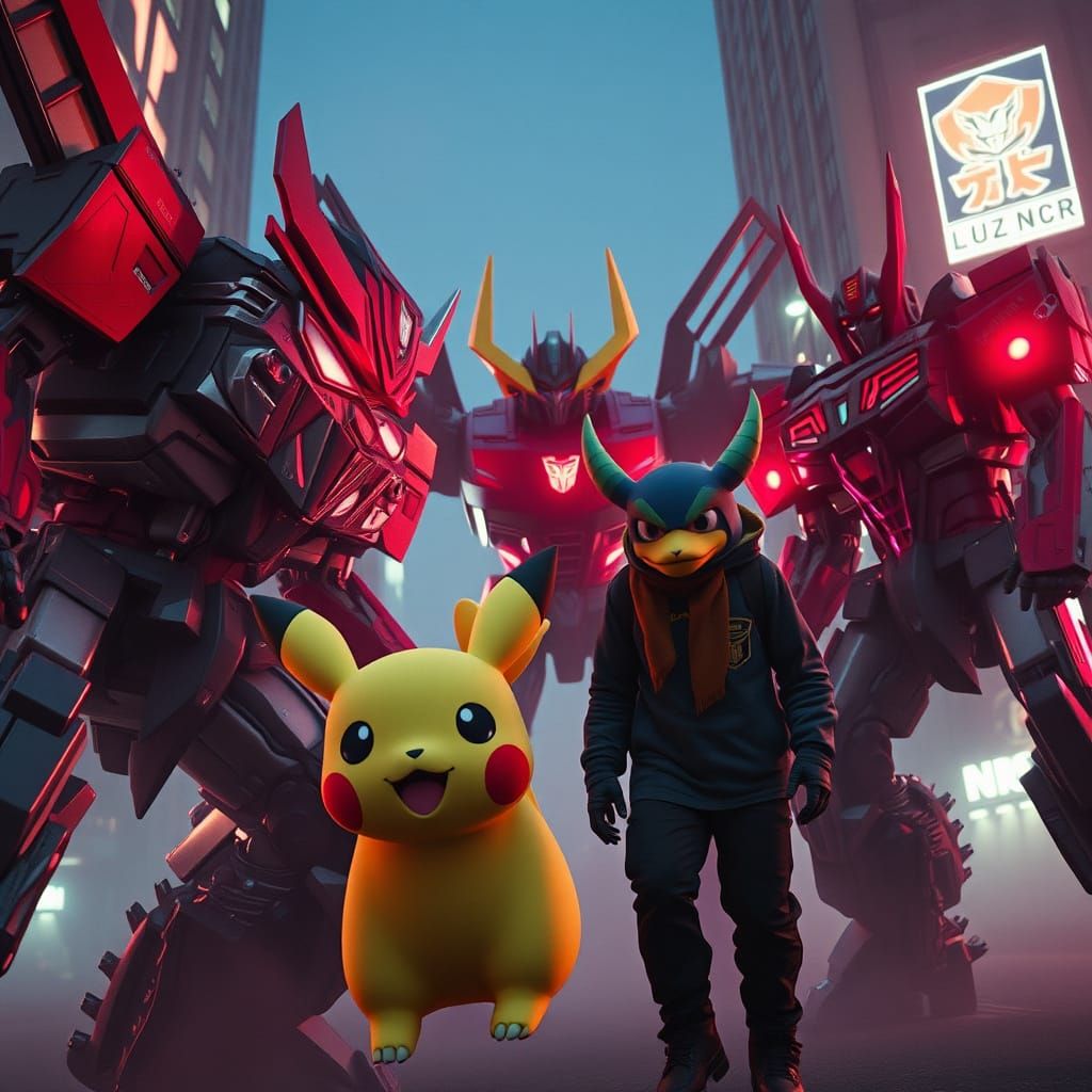 Transformers Meet Pokémon in Live-Action Film Still